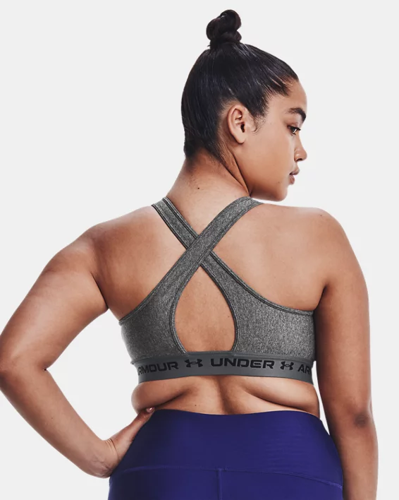 Crossback Mid Heather Womens Sports Bra - Image 8