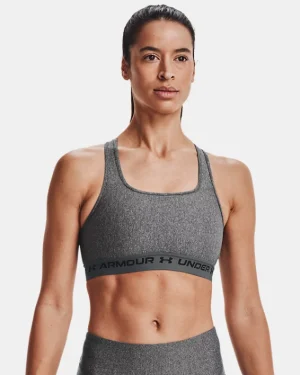 Crossback Mid Heather Womens Sports Bra