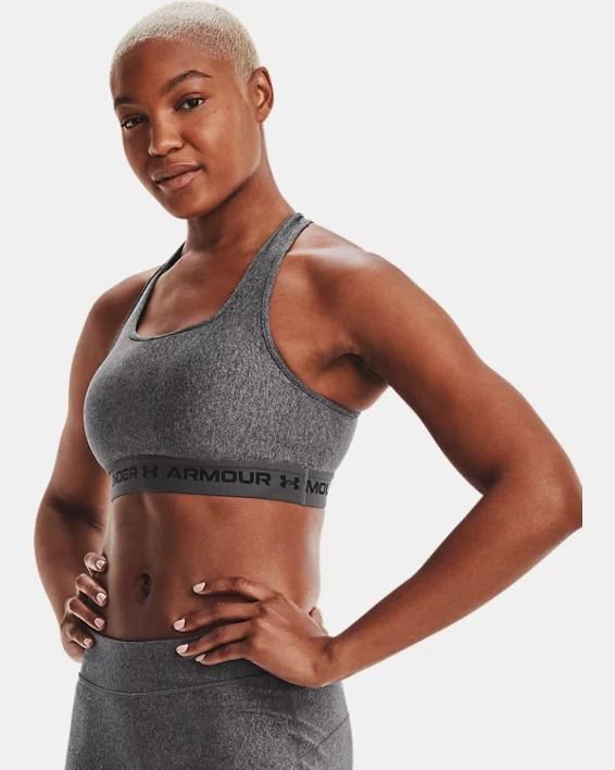 Crossback Mid Heather Womens Sports Bra - Image 3