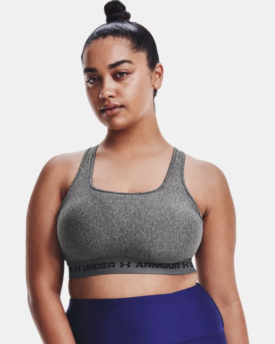 Crossback Mid Heather Womens Sports Bra - Image 5