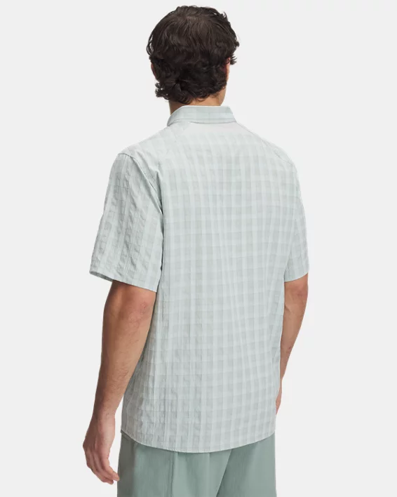 UA Drift Tide 2.0 Plaid Mens Short Sleeve - Image 2