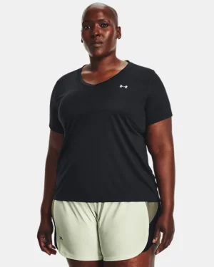 UA Velocity Womens V-Neck Short Sleeve