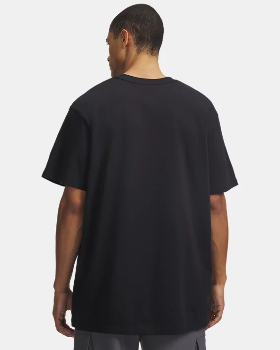 Mens UA Logo Embroidered Heavyweight Short Sleeve Mens Short Sleeve - Image 2