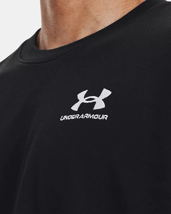 Mens UA Logo Embroidered Heavyweight Short Sleeve Mens Short Sleeve - Image 4