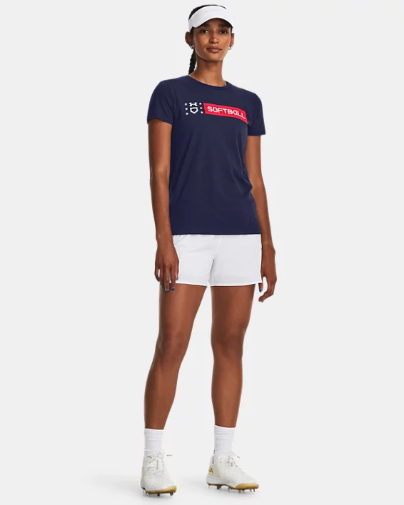 UA Freedom Wordmark Womens Short Sleeve - Image 3