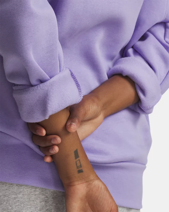 UA Icon Fleece Womens Oversized Hoodie - Image 3