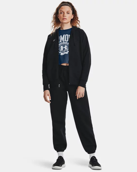 UA Rival Fleece Womens Full-Zip Hoodie - Image 3