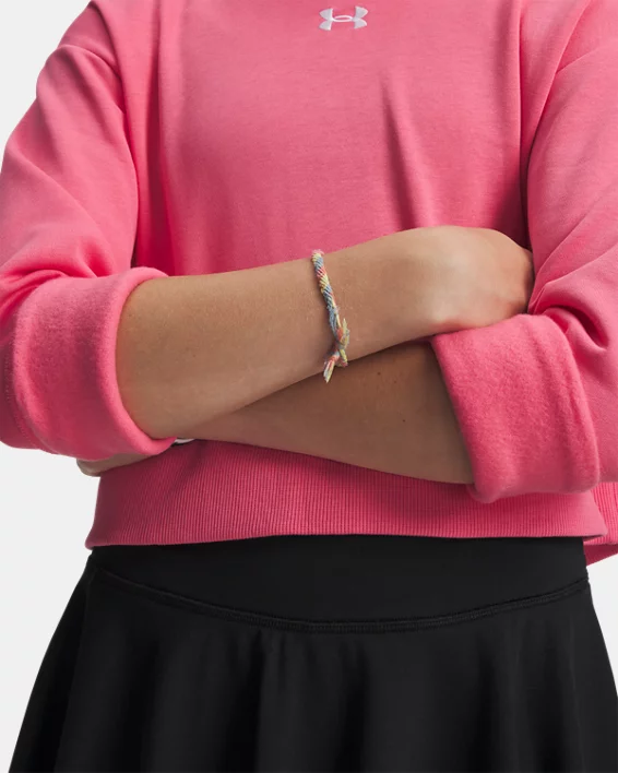 UA Rival Fleece Girls Crop Hoodie - Image 3