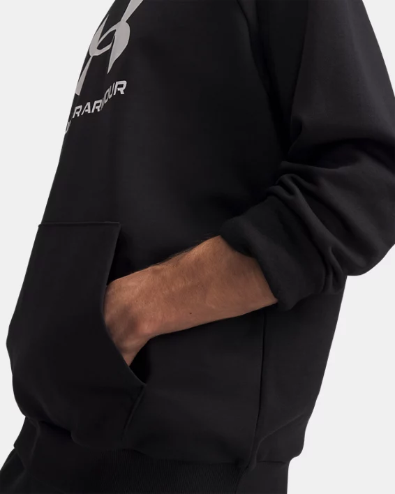 UA Rival Fleece Mens Logo Hoodie - Image 3