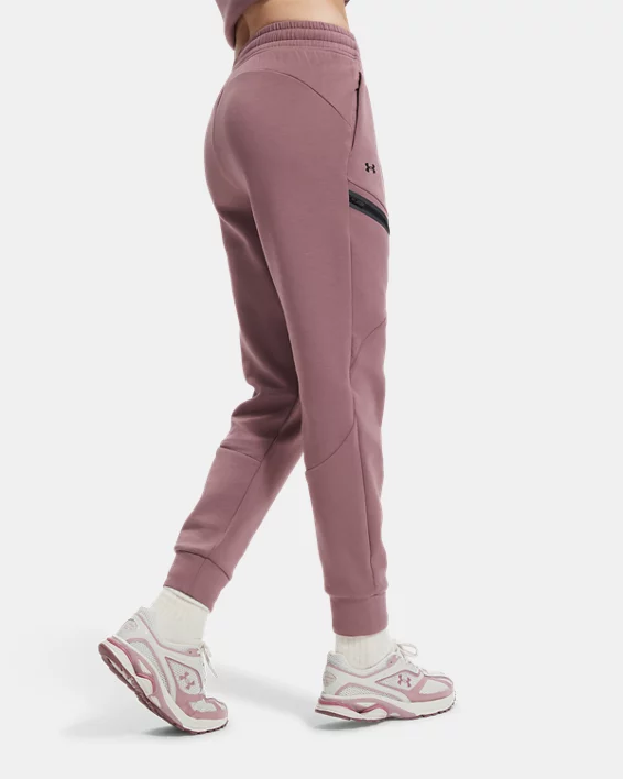 UA Unstoppable Fleece Womens Joggers - Image 3