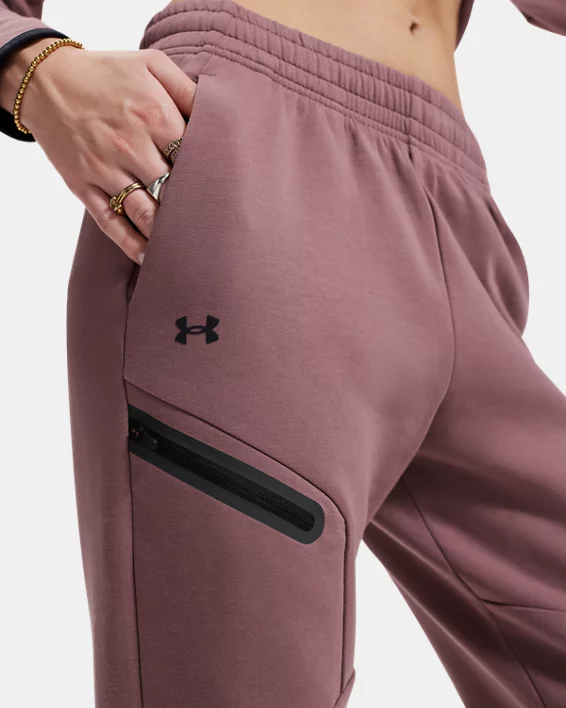 UA Unstoppable Fleece Womens Joggers - Image 6