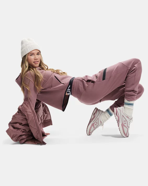UA Unstoppable Fleece Womens Joggers - Image 7