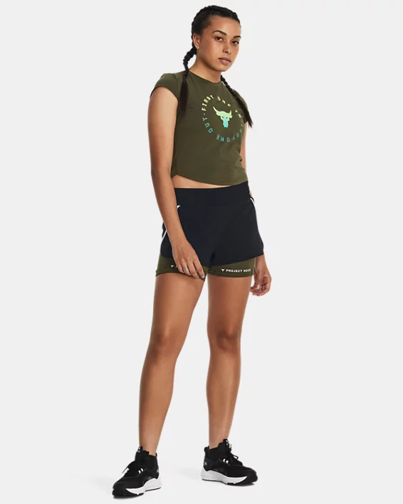 Project Rock Night Shift Womens Cap T-Shirt - Image 3