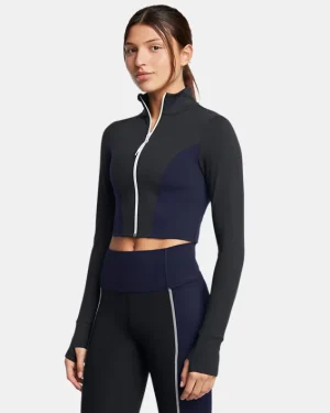 Project Rock Lets Go Womens Crop Full-Zip