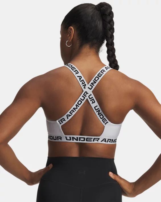 UA Crossback Strappy Low Womens Sports Bra - Image 2
