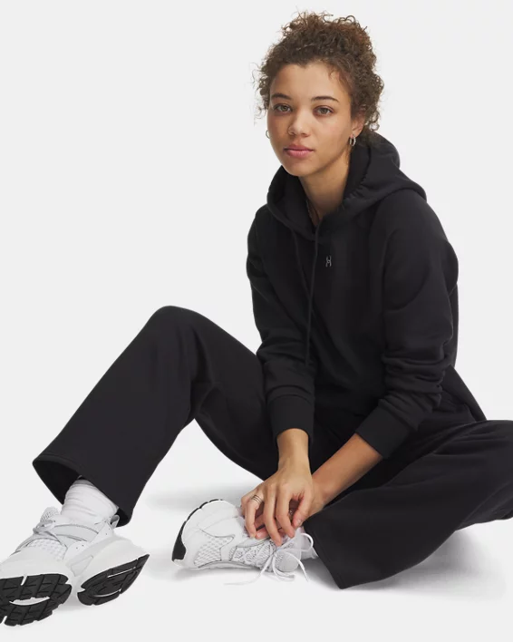 UA Rival Fleece Womens Straight Leg Pants - Image 3