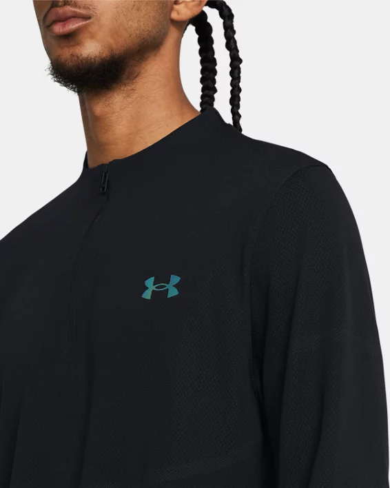 UA Vanish Elite Seamless Mens Zip - Image 4