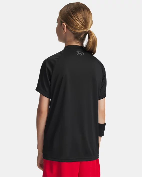 UA Tech Split Wordmark Boys Short Sleeve - Image 2