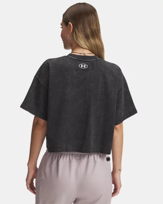 UA Heavyweight Dusk to Dawn Womens Crop Short Sleeve - Image 2