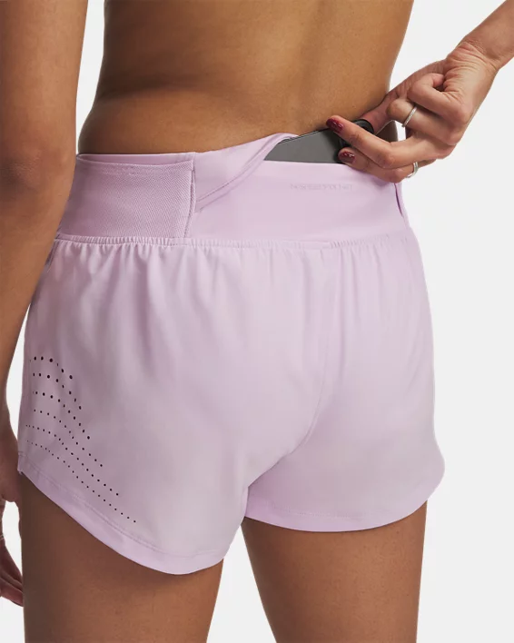 UA Launch Perf Womens 3 Shorts - Image 4