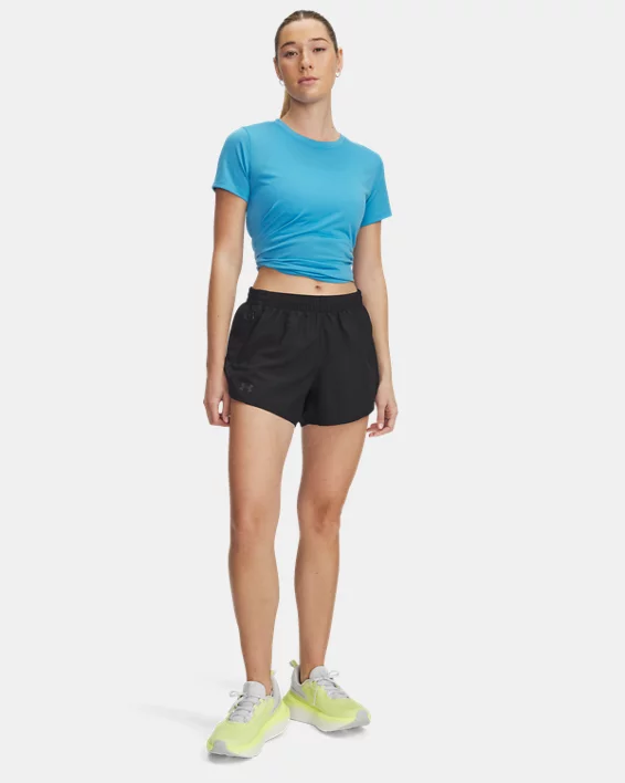 UA Fly-By Womens 3.5 Shorts - Image 3