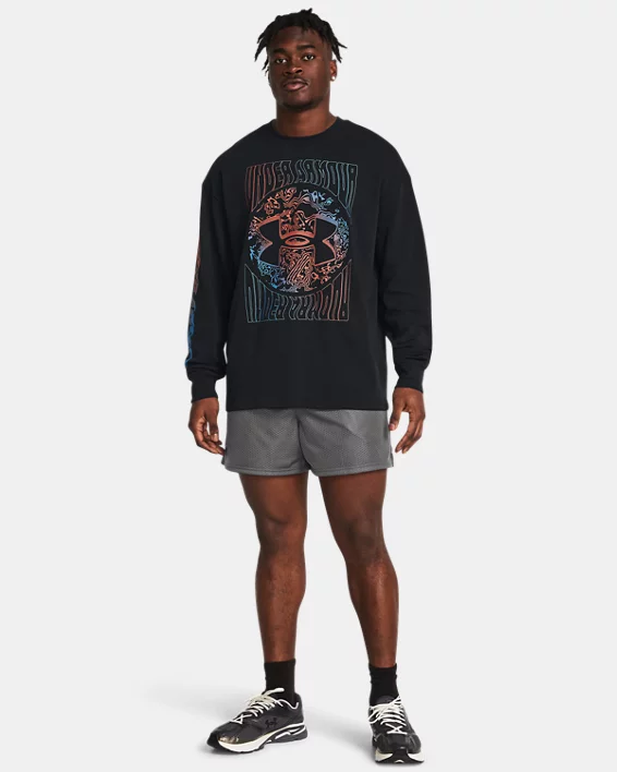 UA Icon Mesh Mens 5 Shorts - Image 4
