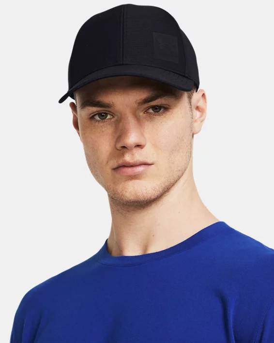 UA ArmourVent Low Mens Stretch Fit Cap - Image 3