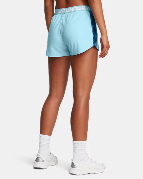 Womens UA Tech Print Inset 3 Shorts - Image 2