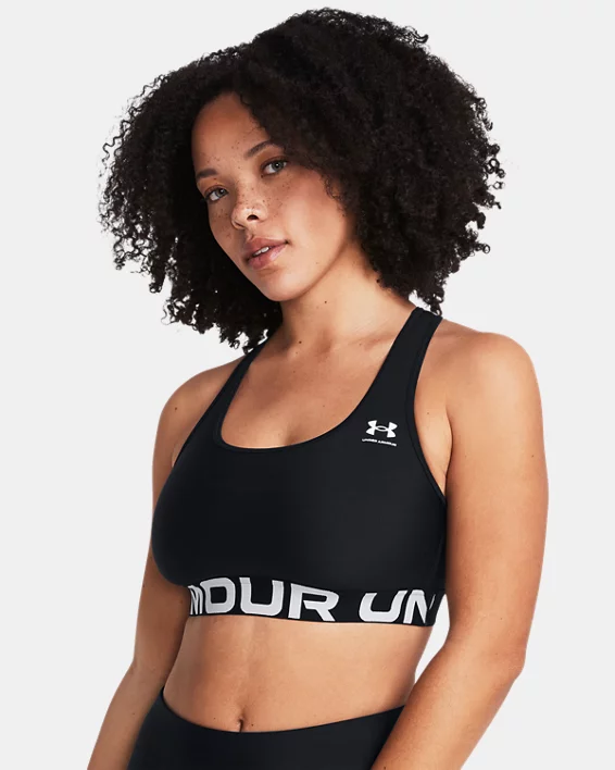 HeatGear Mid Branded Womens Sports Bra - Image 3