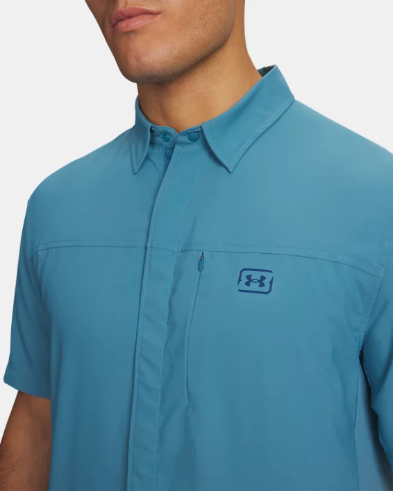UA Fish Pro Hybrid Woven Mens Short Sleeve - Image 3