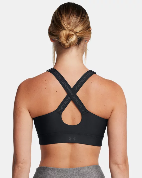 UA Infinity 2.0 High Zip Womens Sports Bra - Image 2