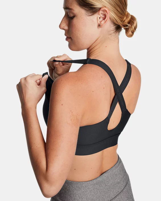 UA Infinity 2.0 High Zip Womens Sports Bra - Image 3