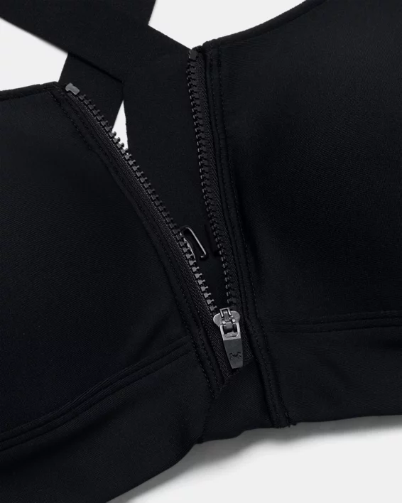 UA Infinity 2.0 High Zip Womens Sports Bra - Image 5