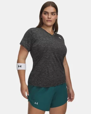 UA Tech Twist Womens V-Neck Short Sleeve