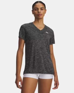 UA Tech Twist Womens V-Neck Short Sleeve