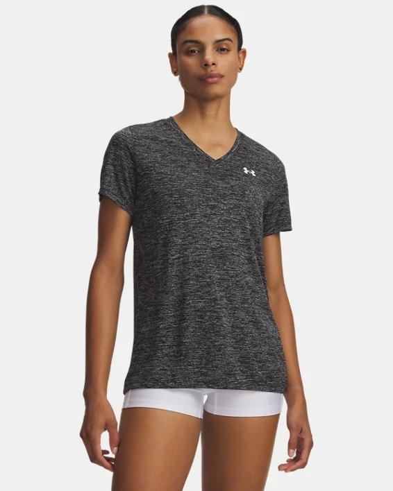 UA Tech Twist Womens V-Neck Short Sleeve
