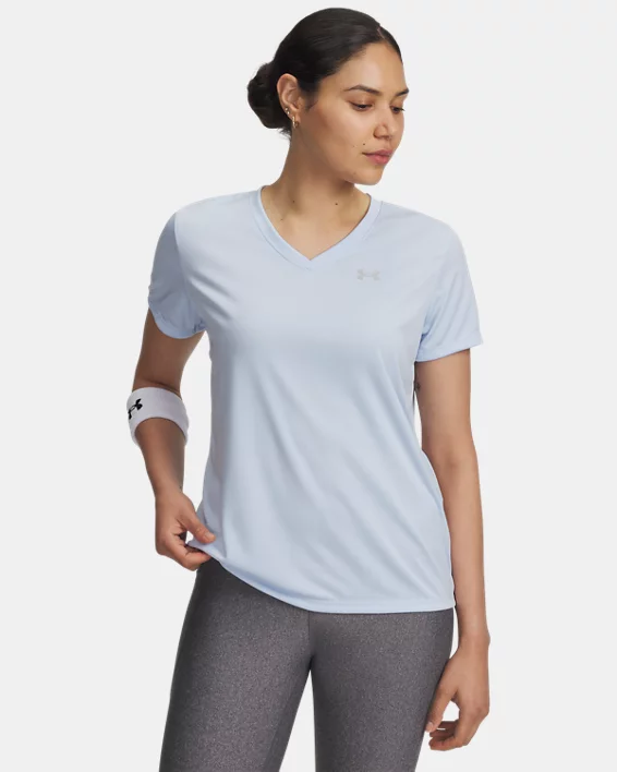 UA Tech Womens V-Neck Short Sleeve