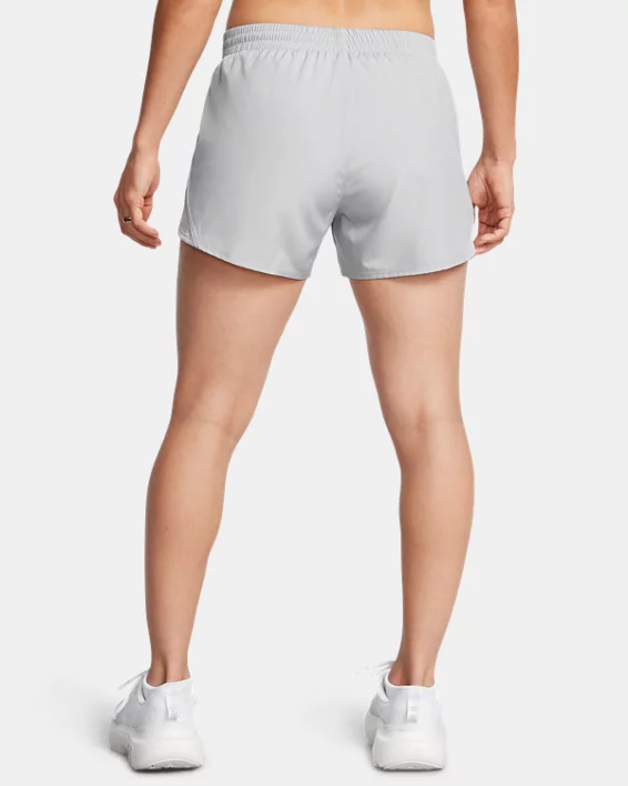 UA Fly-By Heather Womens 3 Shorts - Image 2