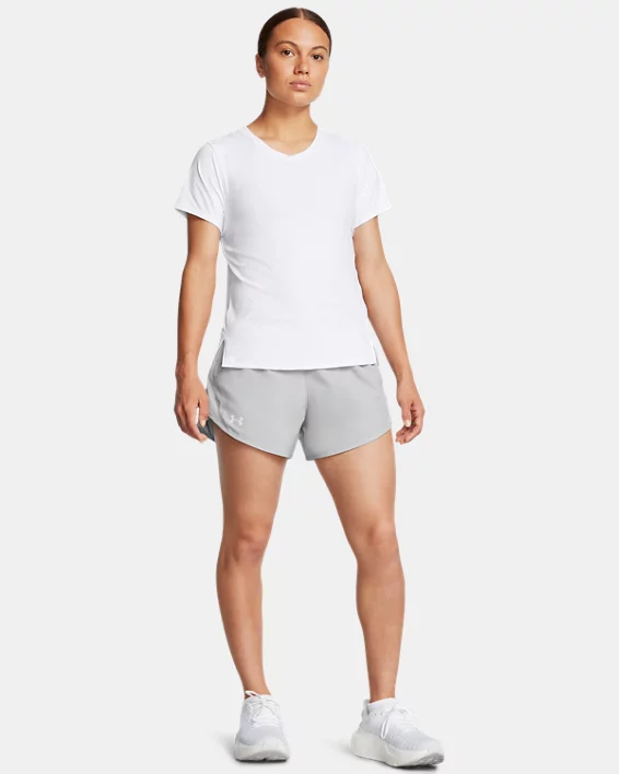 UA Fly-By Heather Womens 3 Shorts - Image 3