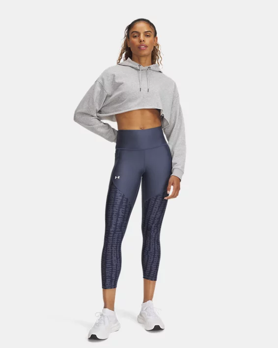 UA Tech Printed Panel Womens Ankle Leggings - Image 3
