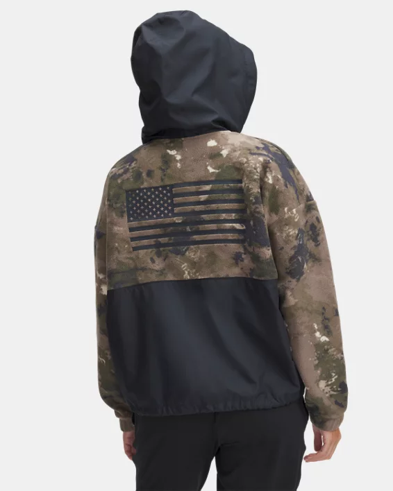 Project Rock Turbo Fleece Veterans Day Womens Pullover - Image 2