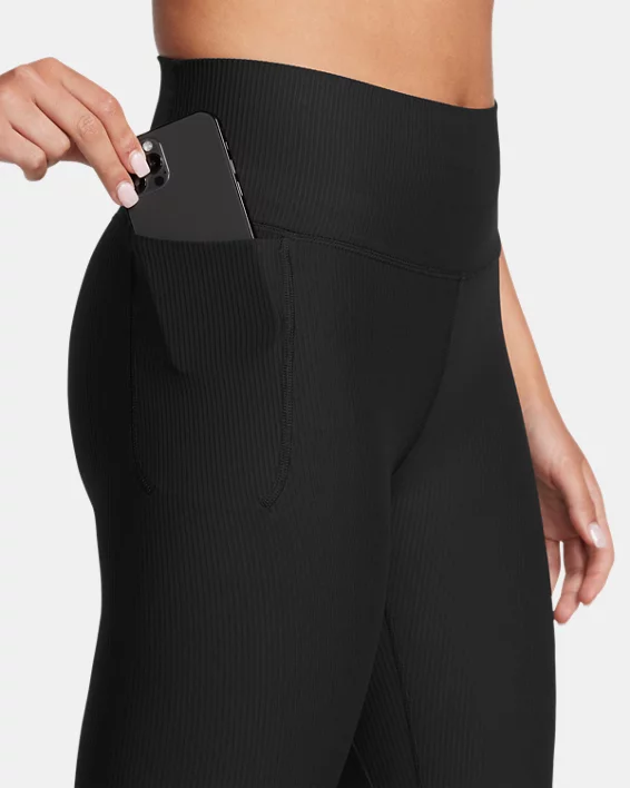 UA Meridian Rib Womens Ankle Leggings - Image 4