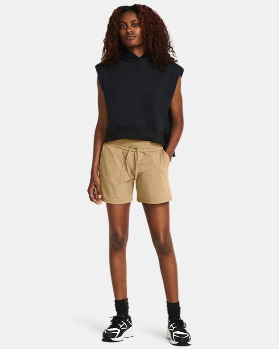 UA Unstoppable Fleece Womens Sleeveless Hoodie - Image 3