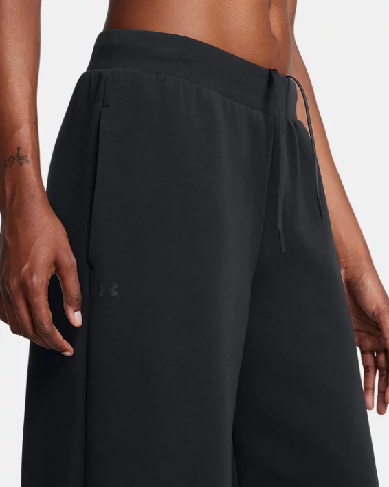UA Unstoppable Fleece Womens Wide Leg Pants - Image 4