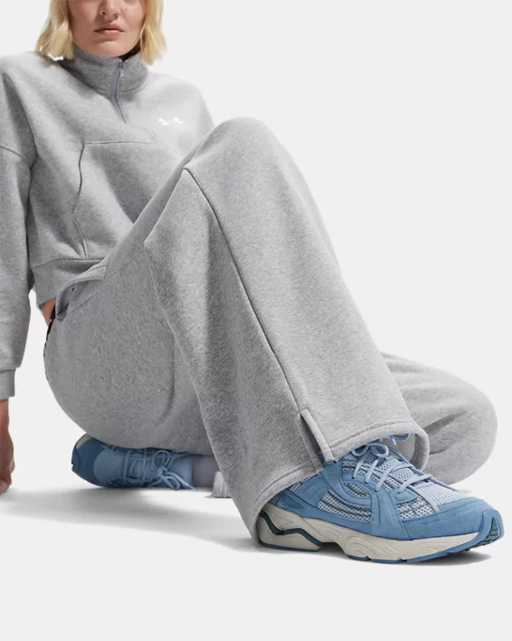 UA Icon Fleece Womens Wide Leg Pants - Image 7