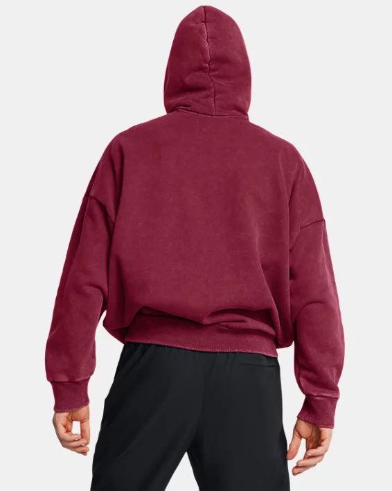 UA Icon Heavyweight Fleece Wash Mens Oversized Hoodie - Image 3