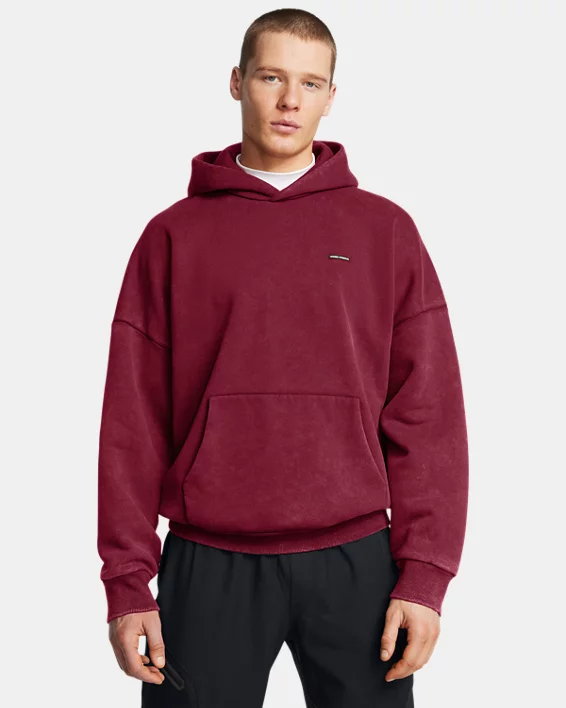 UA Icon Heavyweight Fleece Wash Mens Oversized Hoodie - Image 2