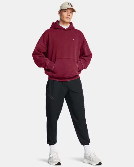 UA Icon Heavyweight Fleece Wash Mens Oversized Hoodie - Image 4