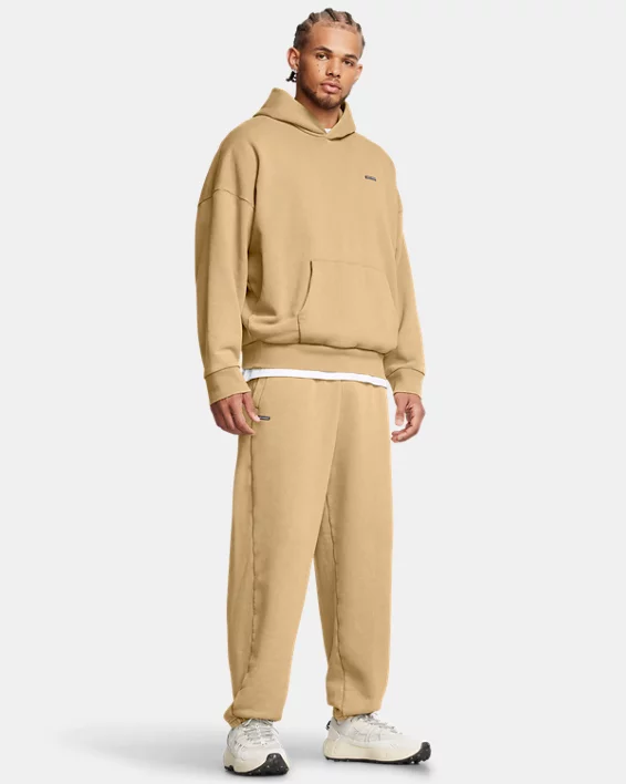 UA Icon Heavyweight Fleece Wash Mens Oversized Pants - Image 3