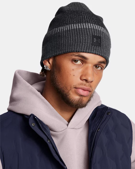 UA Launch Reflective Unisex Beanie - Image 3